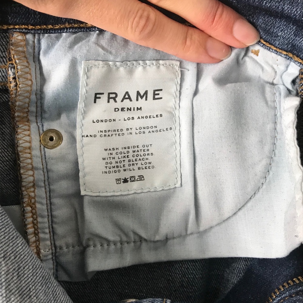 FRAME Denim Le Skinny De Jeanne Shredded Raw Size 28 - Picture 9 of 11